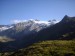 Během stoupání od Jahonnishutte - vrcholy ve sněhu zleva doprava: Grossvenediger, Hohes Aderl, Reinerhorn